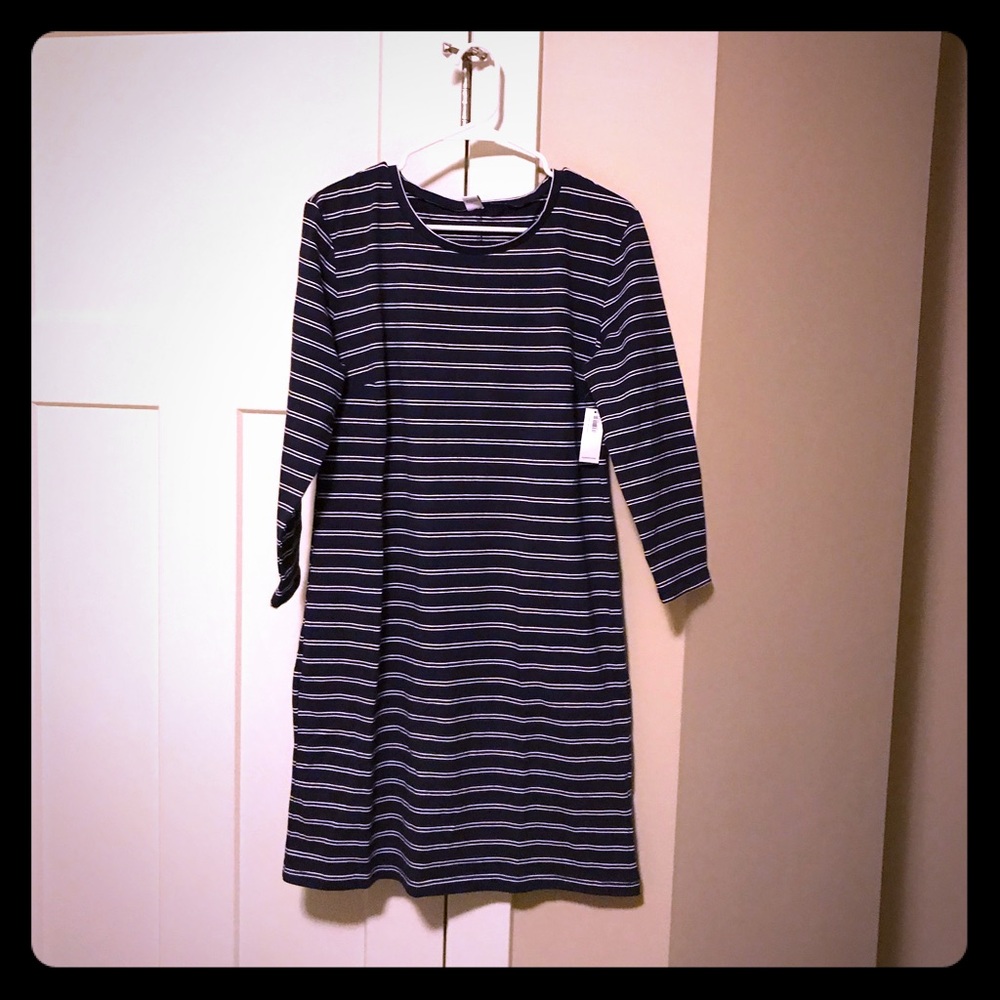 Old Navy striped jersey dress NWT, large